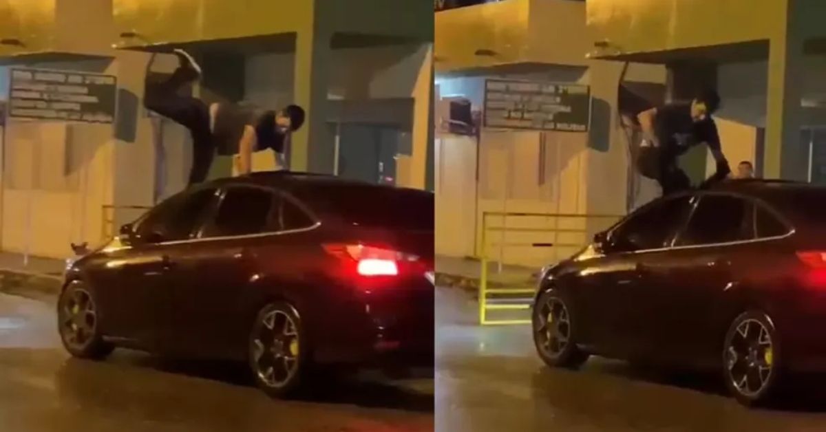 homem é levado a Batalhão da PM após perseguir ex-esposa e se agarrar no carro em que ela estava 31 FN+