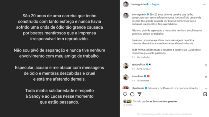 Sandy e Lucas Lima saem em defesa de Bruna Guerin após rumores de traição 31 Sandy e Lucas Lima saem em defesa de Bruna Guerin