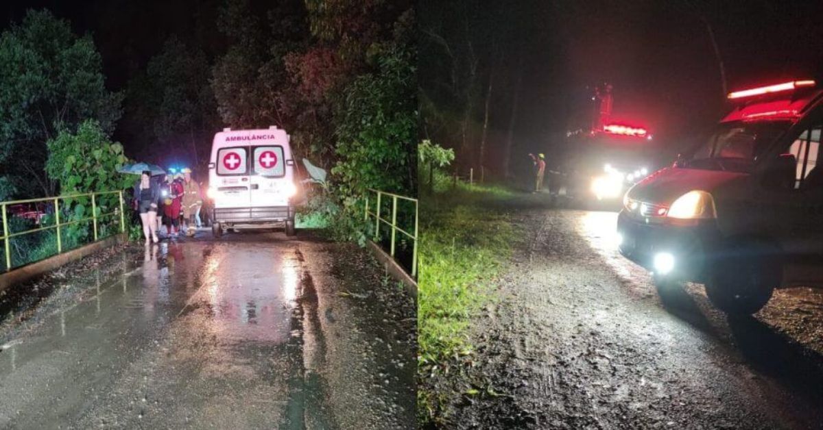 Homem desaparece ao tentar atravessar rua alagada em SC; mulher e criança de 5 anos se salvaram 31 FN+