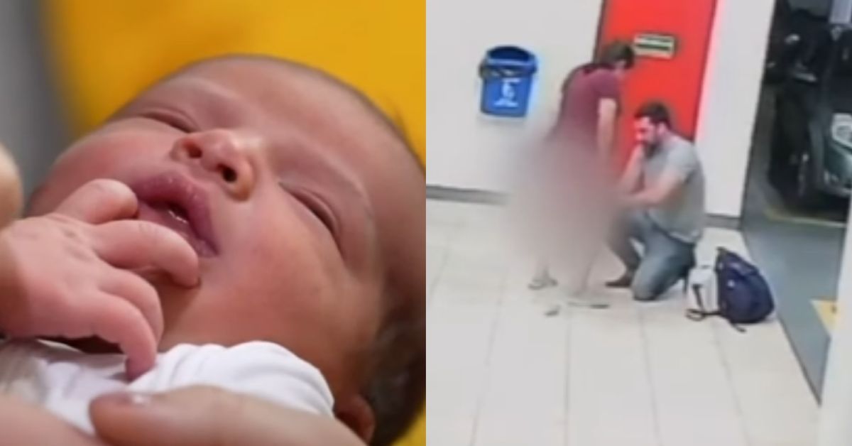 Bebê não espera e nasce na garagem do prédio; câmera de segurança captou o momento 31 FN+