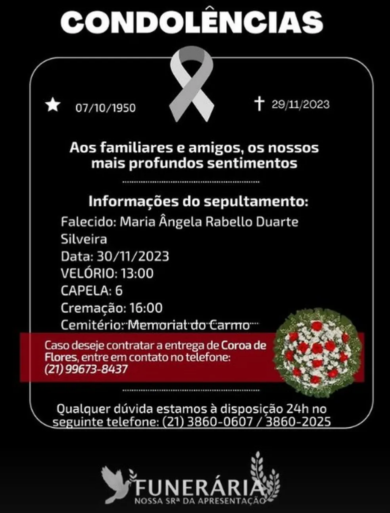 Atriz Ângela Rabello morre aos 73 anos 40 Atriz Angela Rabello morre aos 73 anos.png
