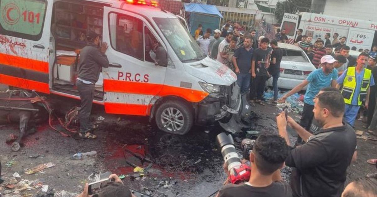 Israel assume bombardeio contra ambulância perto de hospital em Gaza 31 FN+