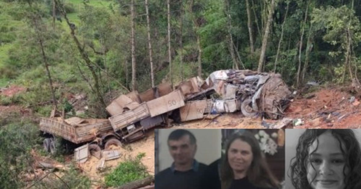 Quem são pai, mãe e filha que perderam a vida em grave acidente entre vários veículos na BR-153 31 FN+