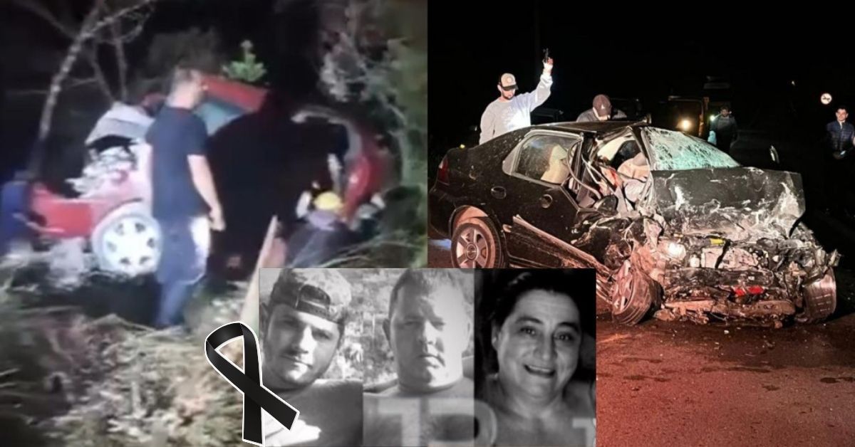 Pai, mãe e filho estão entre as vítmas em grave acidente na SC-108 31 FN+