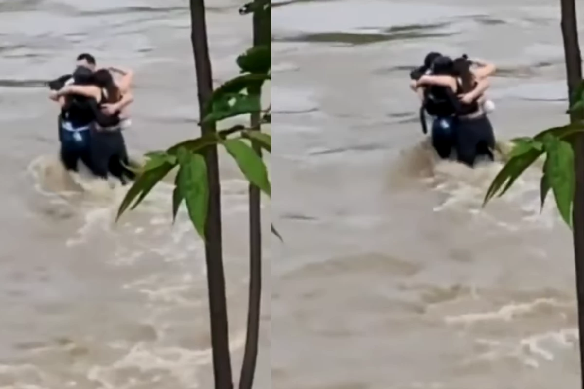 Vídeo mostra jovens amigos se abraçando antes de serem levados por enchente; história tem triste fim 31 1News Brasil