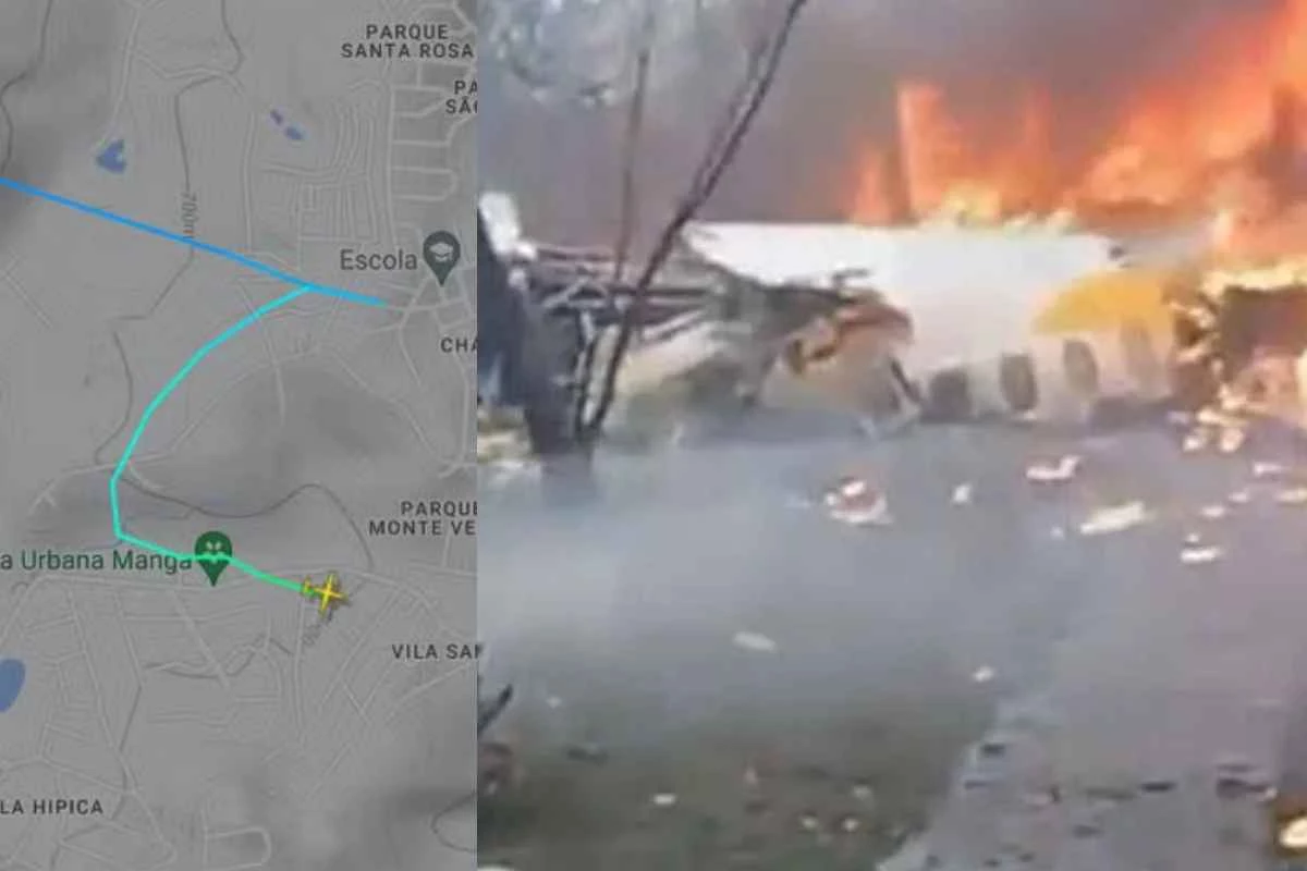 Antes de cair em Vinhedo (SP), avião fez curva violenta e despencou quase 4.000 metros em apenas um minuto 34 1News Brasil