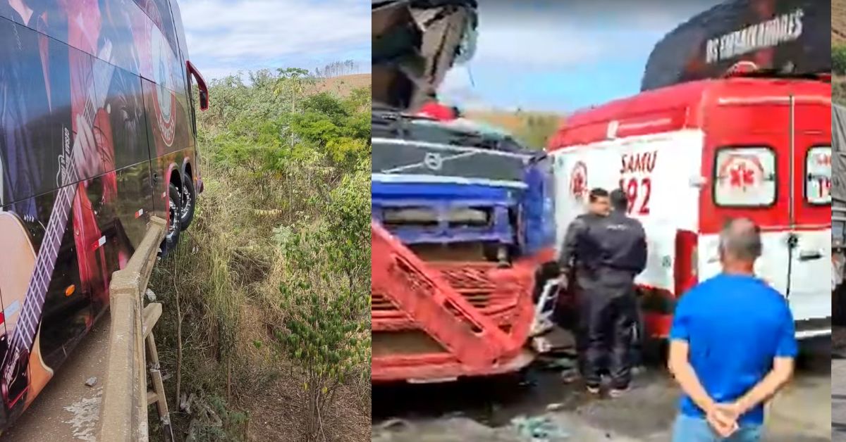 Acidente com ônibus da dupla César Menotti e Fabiano interdita rodovia e mobiliza socorristas no interior de MG 31 Acidente com onibus da dupla Cesar Menotti e Fabiano interdita.jpg
