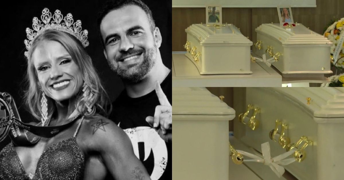 Despedida emocionante e tocante de casal vítima de acidente aéreo; fita branca com alianças une os caixões... 31 Despedida emocionante e tocante de casal vitima de acidente aereo.jpg
