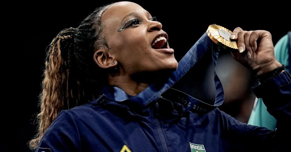 Este é o valor dos impostos que a ginasta Rebeca Andrade terá que pagar pelo prêmio de suas medalhas 31 FN+