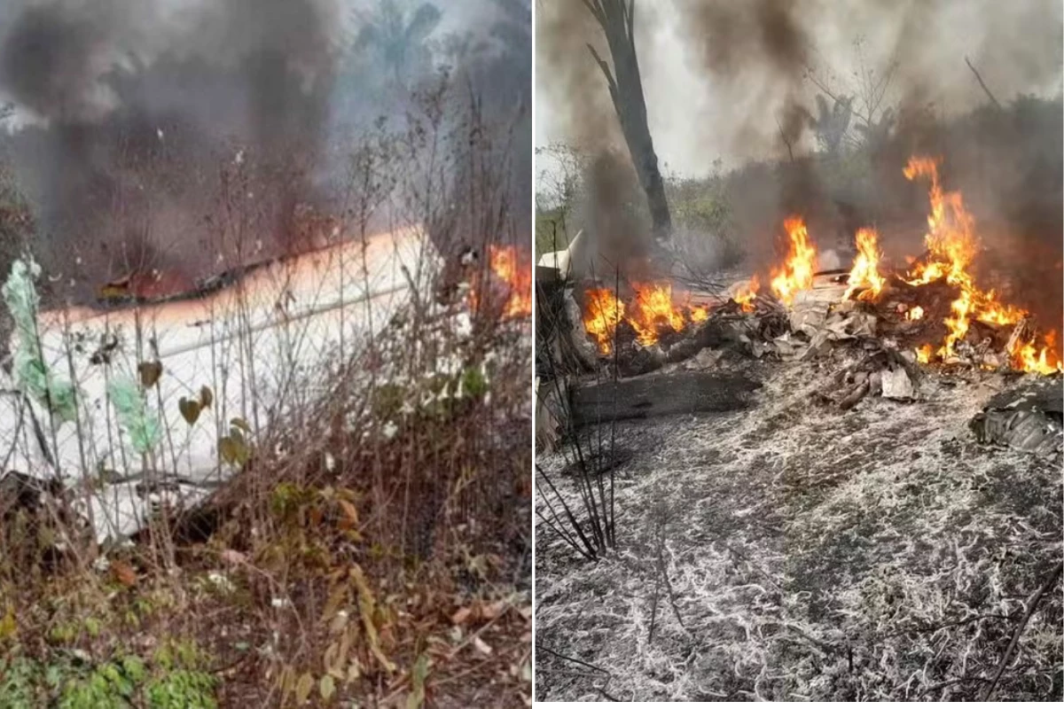 Imagens fortes: vídeo vazado mostra avião em chamas após queda no Mato Grosso; ninguém sobreviveu 31 1News Brasil