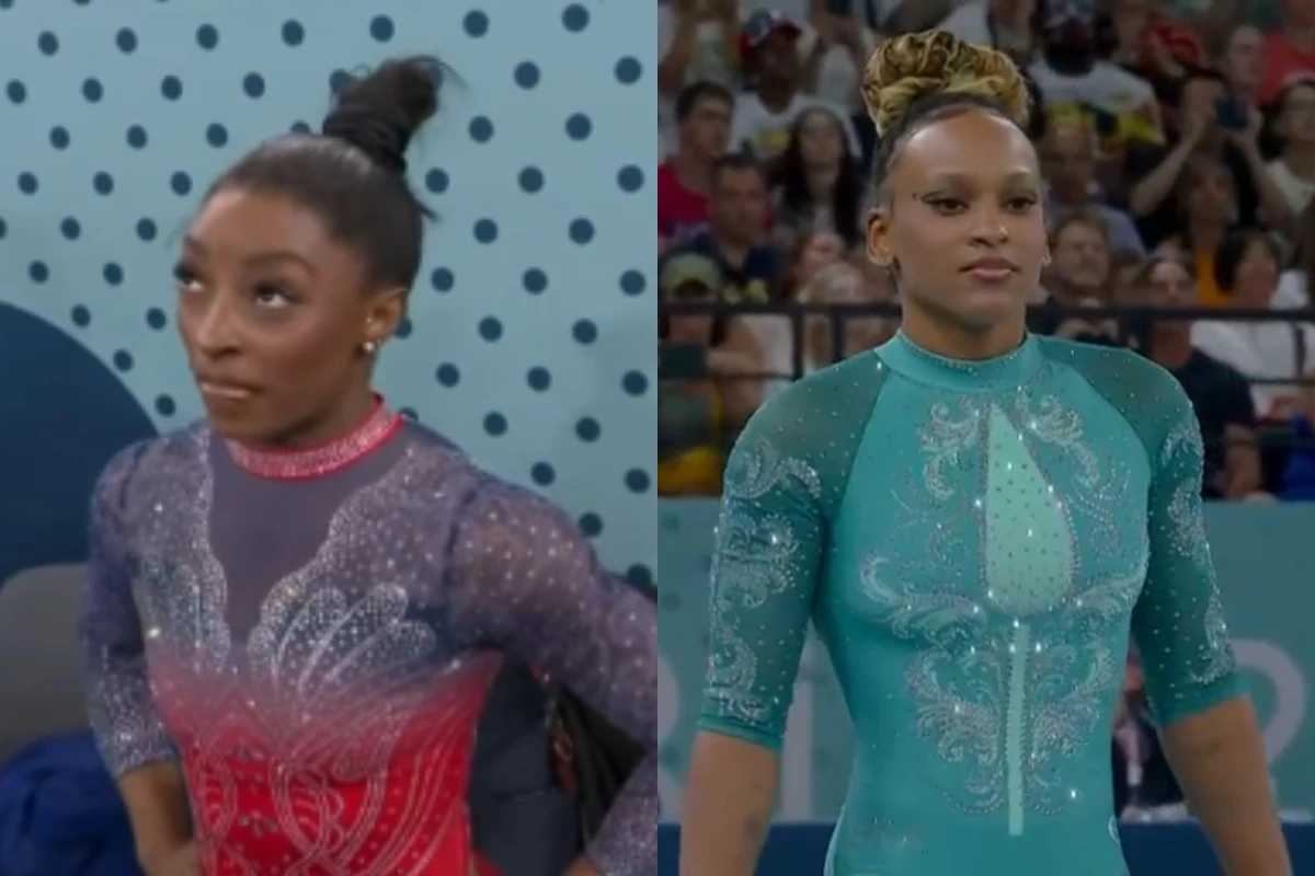 Medo? Vídeo mostra o que Simone Biles disse sobre Rebeca Andrade após apresentação da brasileira no solo 31 1News Brasil