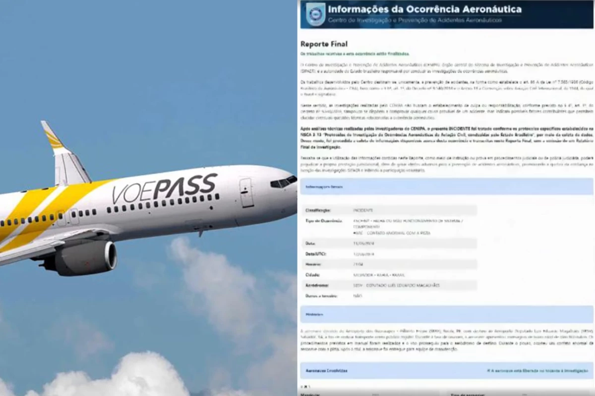Meses antes da queda, avião teve problema hidráulico e dano na cauda; aeronave havia passado por manutenção 31 1News Brasil
