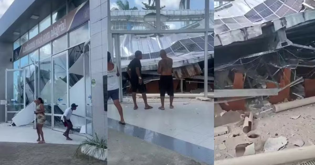 Teto do Santuário desaba durante distribuição de cesta básica e deixa mortos e feridos; imagens mostra desespero 31 Teto do Santuario desaba durante distribuicao de cesta basica e.jpg