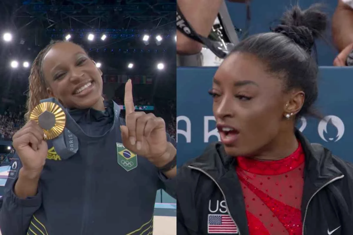 Vídeo: Simone Biles tem reação inesperada após Rebeca Andrade ganhar medalha de ouro 31 1News Brasil