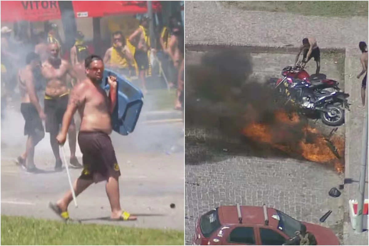 Motoboy que teve veículo de trabalho incendiado por torcedores do Peñarol havia pago apenas uma parcela 31 1News Brasil