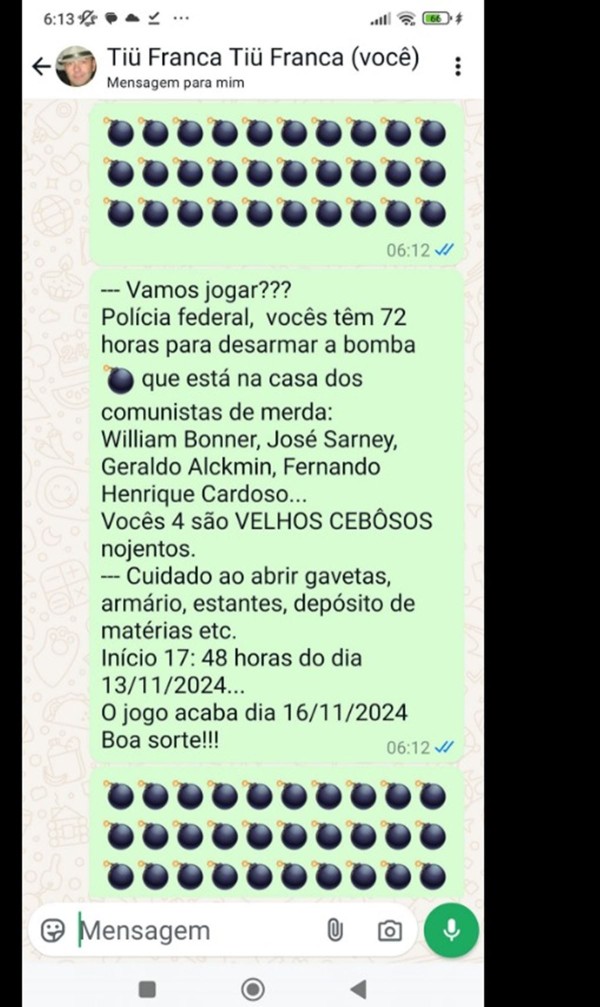 Alem de Bonner homem que atacou STF afirmou ter colocado