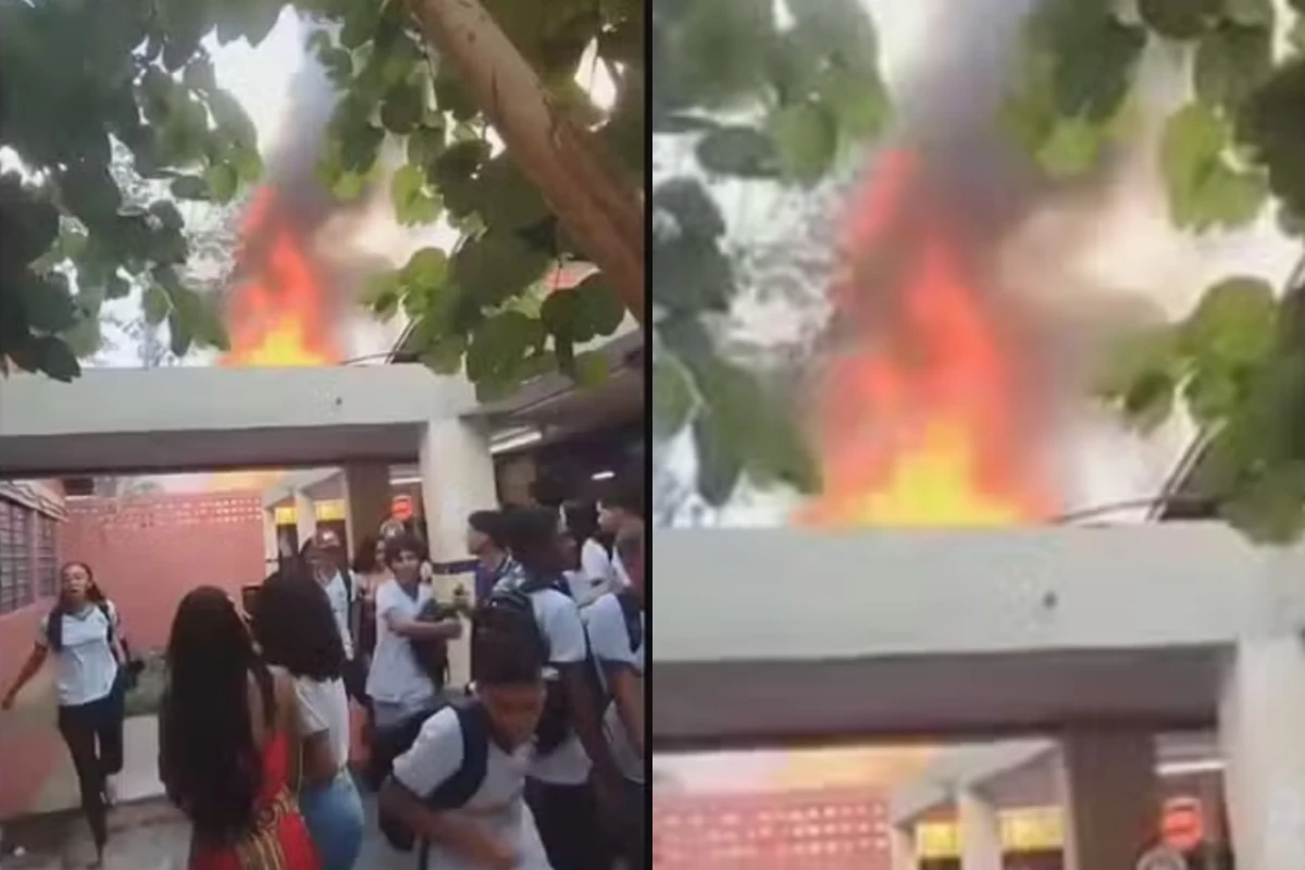 Incêndio em escola estadual; sala de aula é destruída 31 1News Brasil