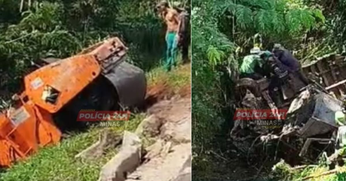 Após grave colisão, rolo compressor se solta e atinge veículos; dois óbitos foram confirmados 34 FN+