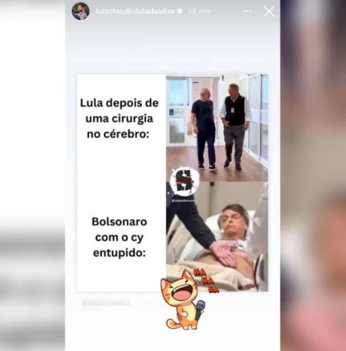 Luis Claudio filho de Lula provoca Bolsonaro na web apos