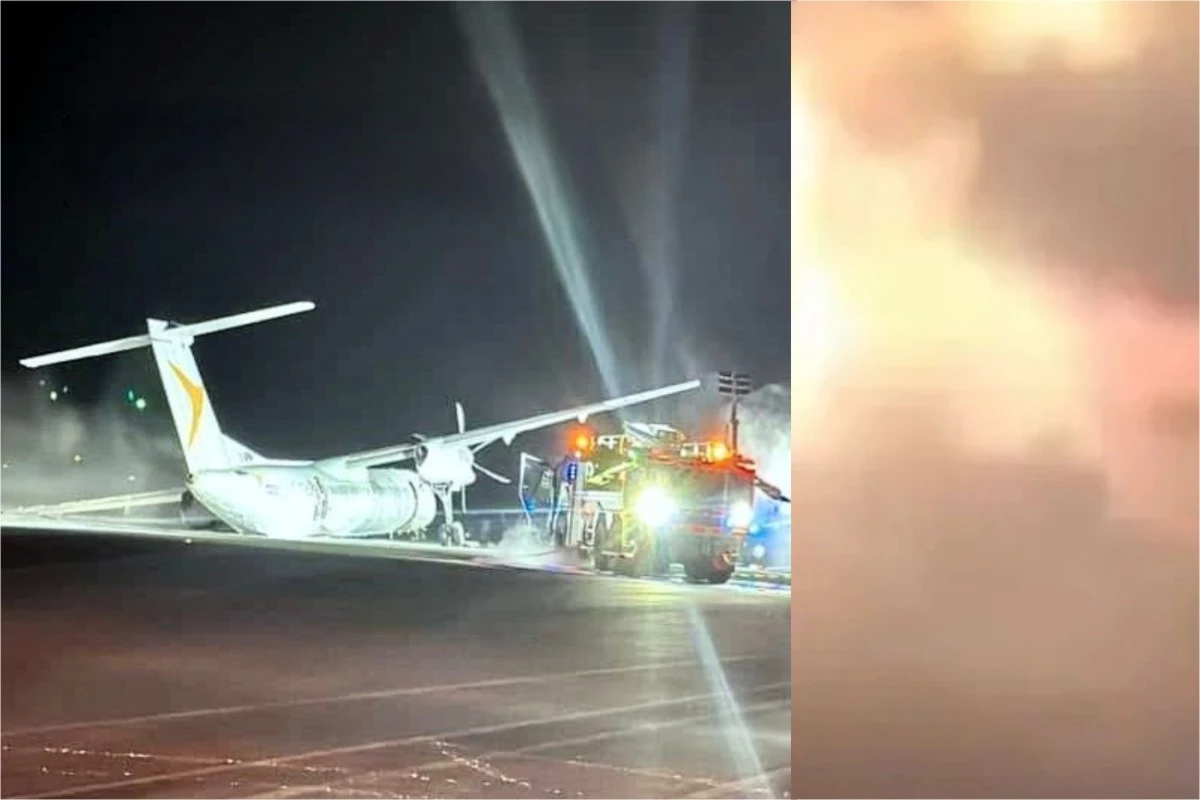 Turbina de avião com 77 pessoas a bordo arrasta no momento do pouso e aeronave pega fogo 31 1News Brasil