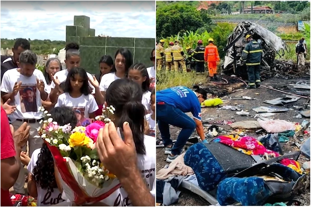 Vítimas do acidente de ônibus que causou a morte de 41 pessoas começam a ser sepultadas 31 1News Brasil