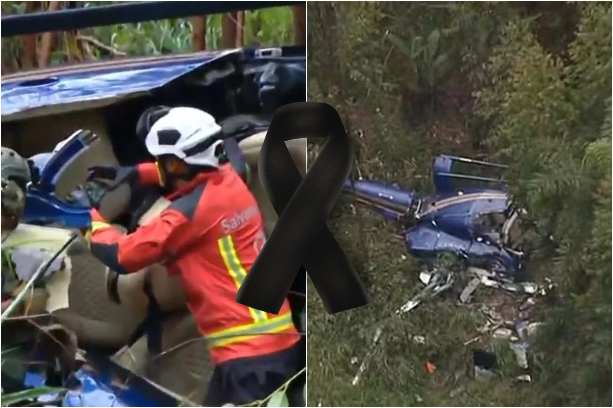 Helicóptero cai com casal, filha e piloto a bordos em SP; dois óbitos foram confirmados 31 1News Brasil