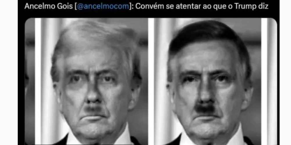 Em montagem polêmica, Jornal O Globo transforma Donald Trump em Hitler 31 com direito a postagem no twitter.jpg