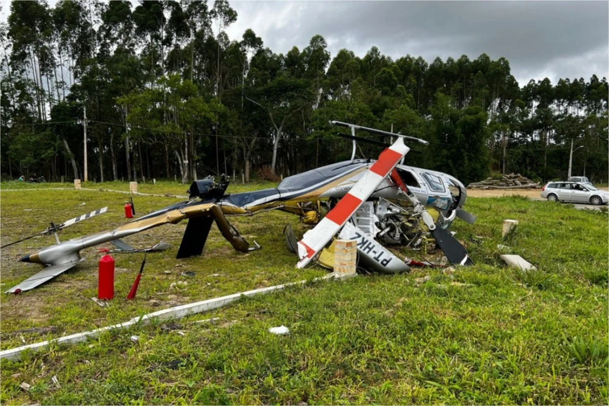 helicóptero com cinco pessoas cai em Santa Catarina e caso está sendo investigado 31 1News Brasil