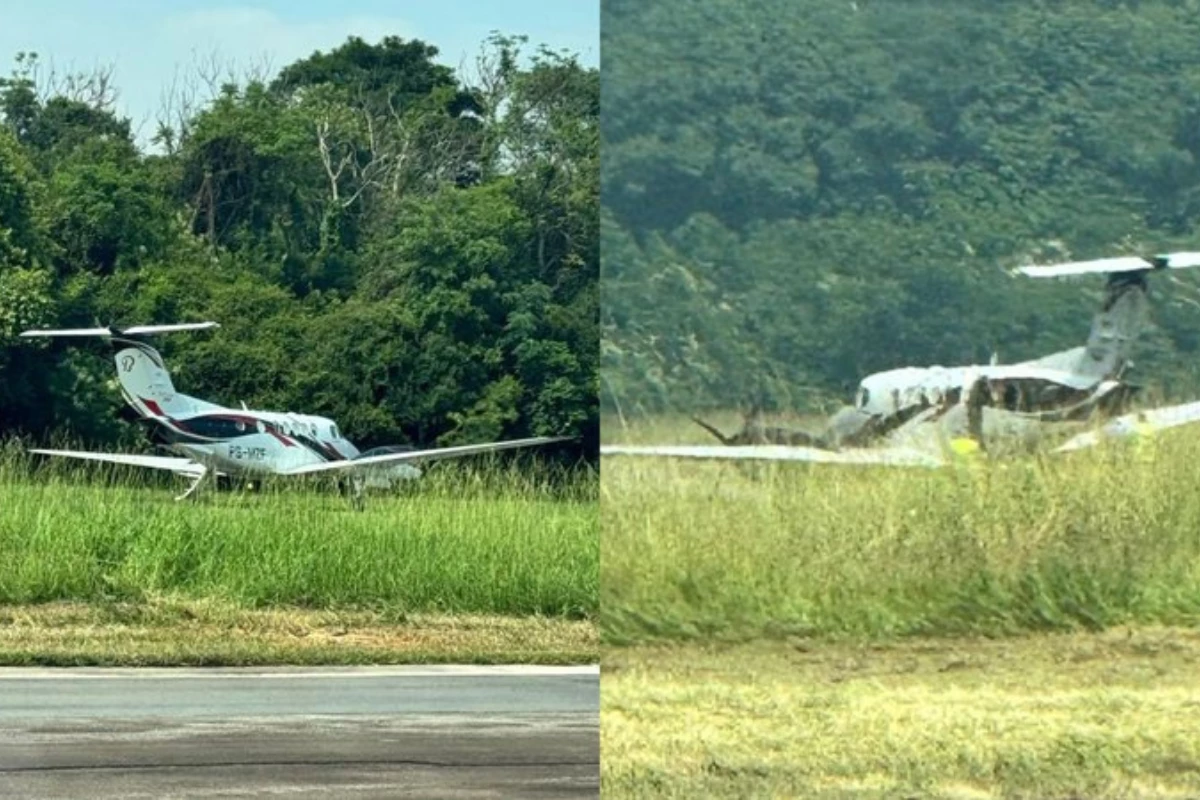 Avião sai da pista antes da decolagem em SP; modelo é da mesma fabricante do acidente na Barra Funda 31 1News Brasil