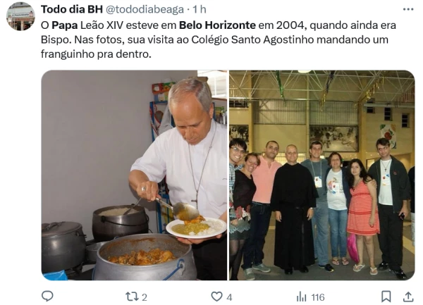 1746793774 229 Foto mostra o novo Papa bebendo cerveja no Brasil ele