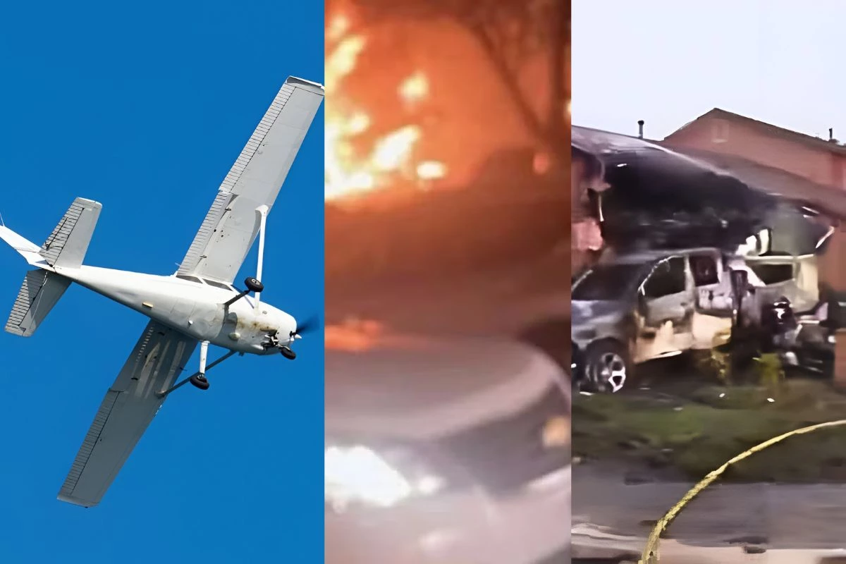 Avião despenca em área residencial e atinge várias casas provocando incêndio e caos 31 1News Brasil