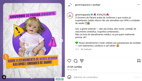 Bebes Reborn tem direito a atendimento medico nas UPAS Governo