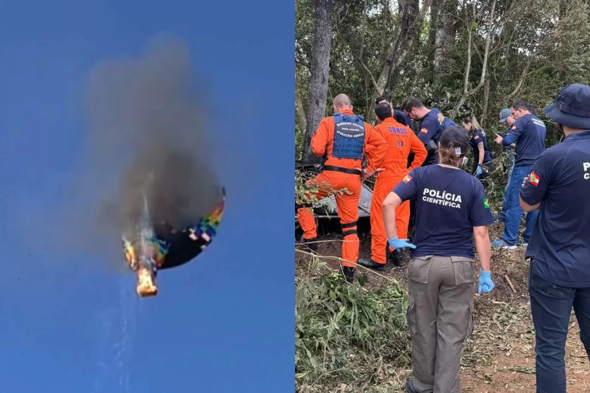 Essas foram as diferentes causas dos óbitos das 8 pessoas que estavam no balão que pegou fogo em SC 31 1News Brasil